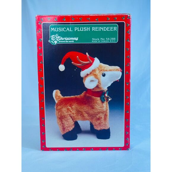 Vintage House of Lloyd Musical Plus Reindeer Christmas Around the World - Picture 6 of 10